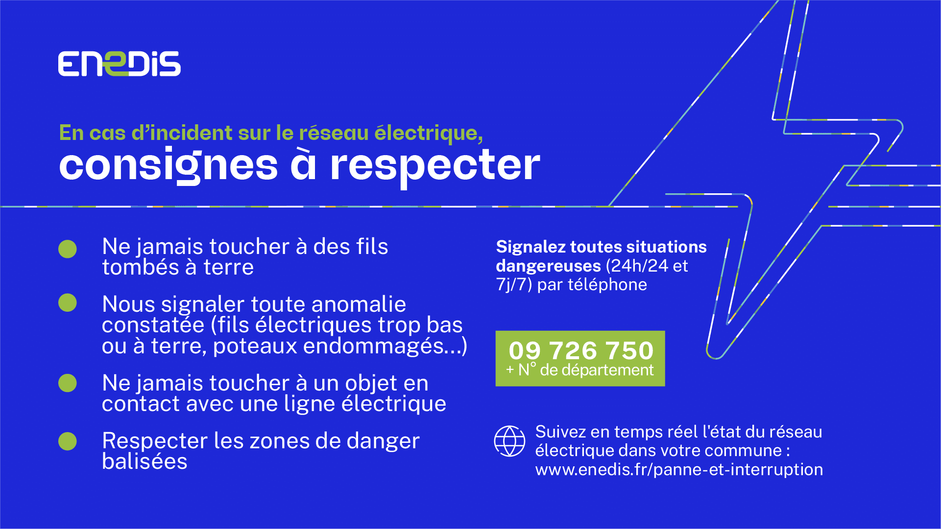 Consignes de sécurité - Enedis 2025